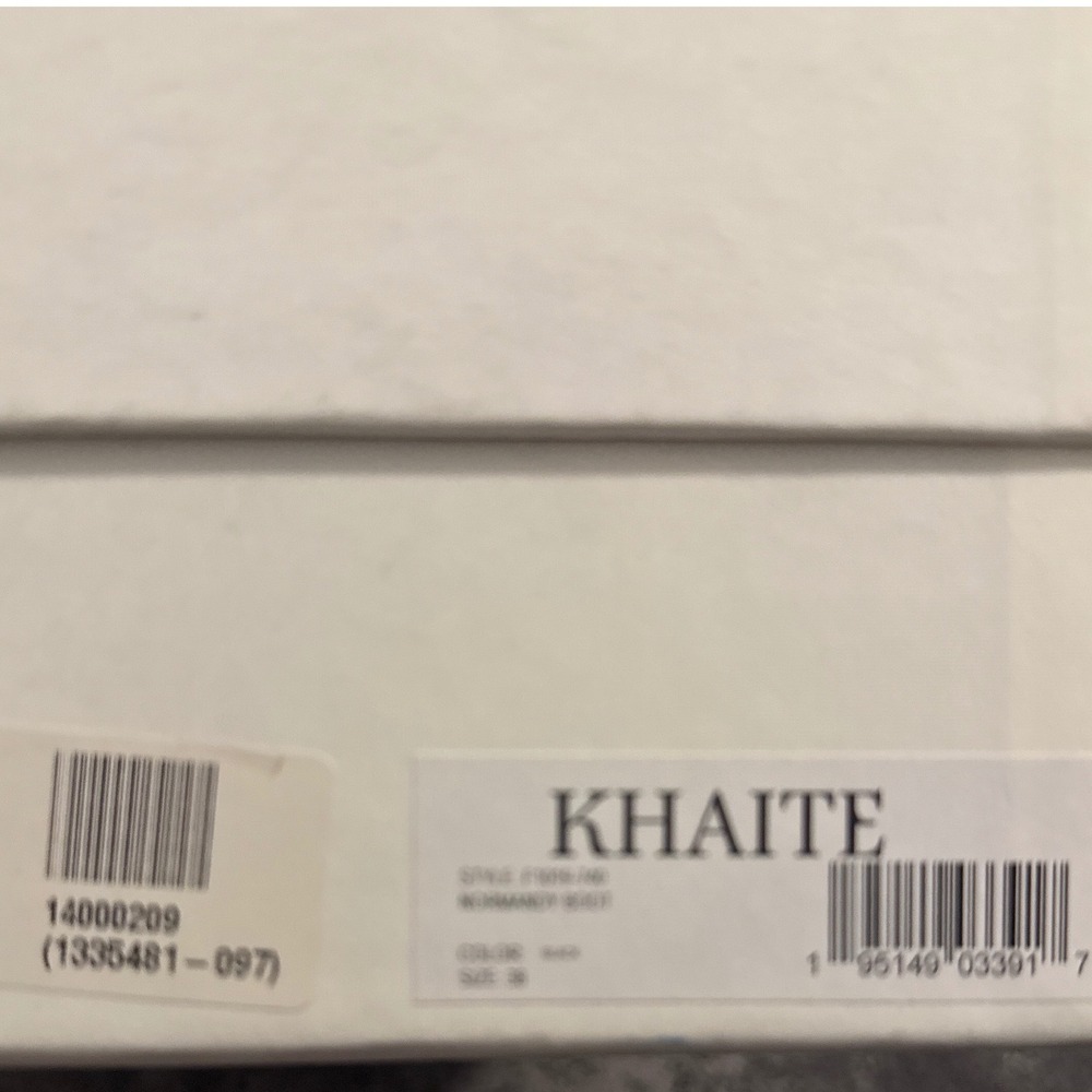 Khaite Normandy Black Leather Square Toe Ankle Boots Size 38 1335481-097 - Picture 8 of 8